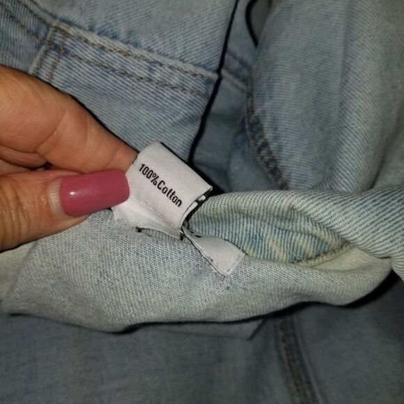 Glamorous denim jacket xs with flower design on back - Picture 7 of 16
